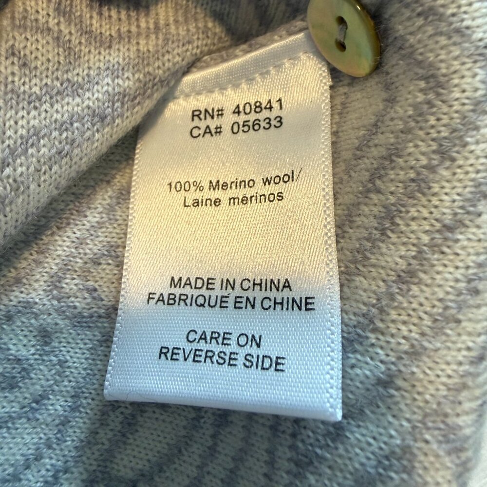 ICELANDIC DESIGN Reykjavik Henley 100% Merino Wool Gray Pearl Medium - Picture 14 of 14